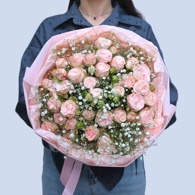Bouquet "Warsaw" with peony roses