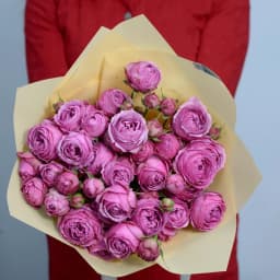 Букет "Dior" с розовыми пионовидными розами
