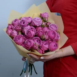 Букет "Dior" с розовыми пионовидными розами