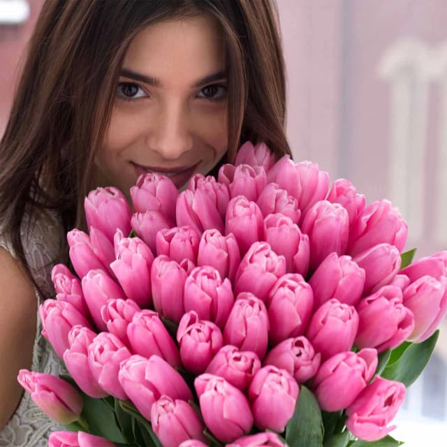 Pink 45 tulips