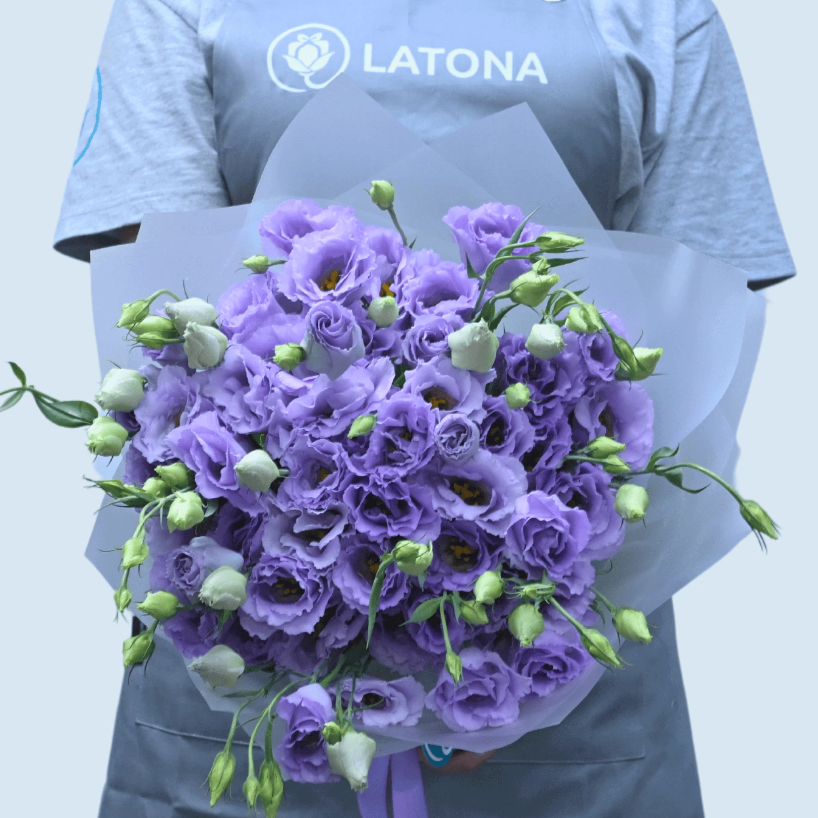 Purple  lisianthus (eustoma) bouquet