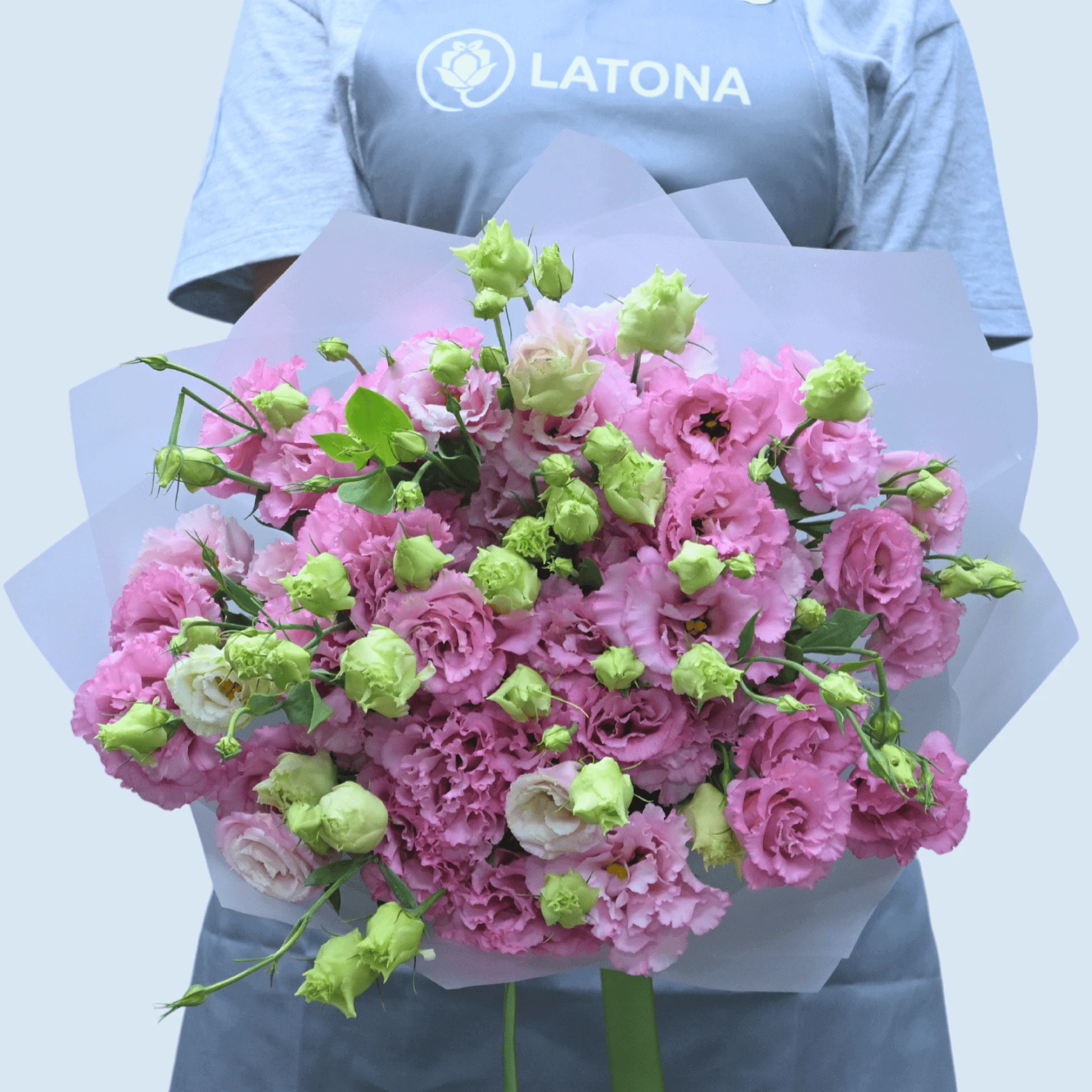 Pink  lisianthus (eustoma) bouquet