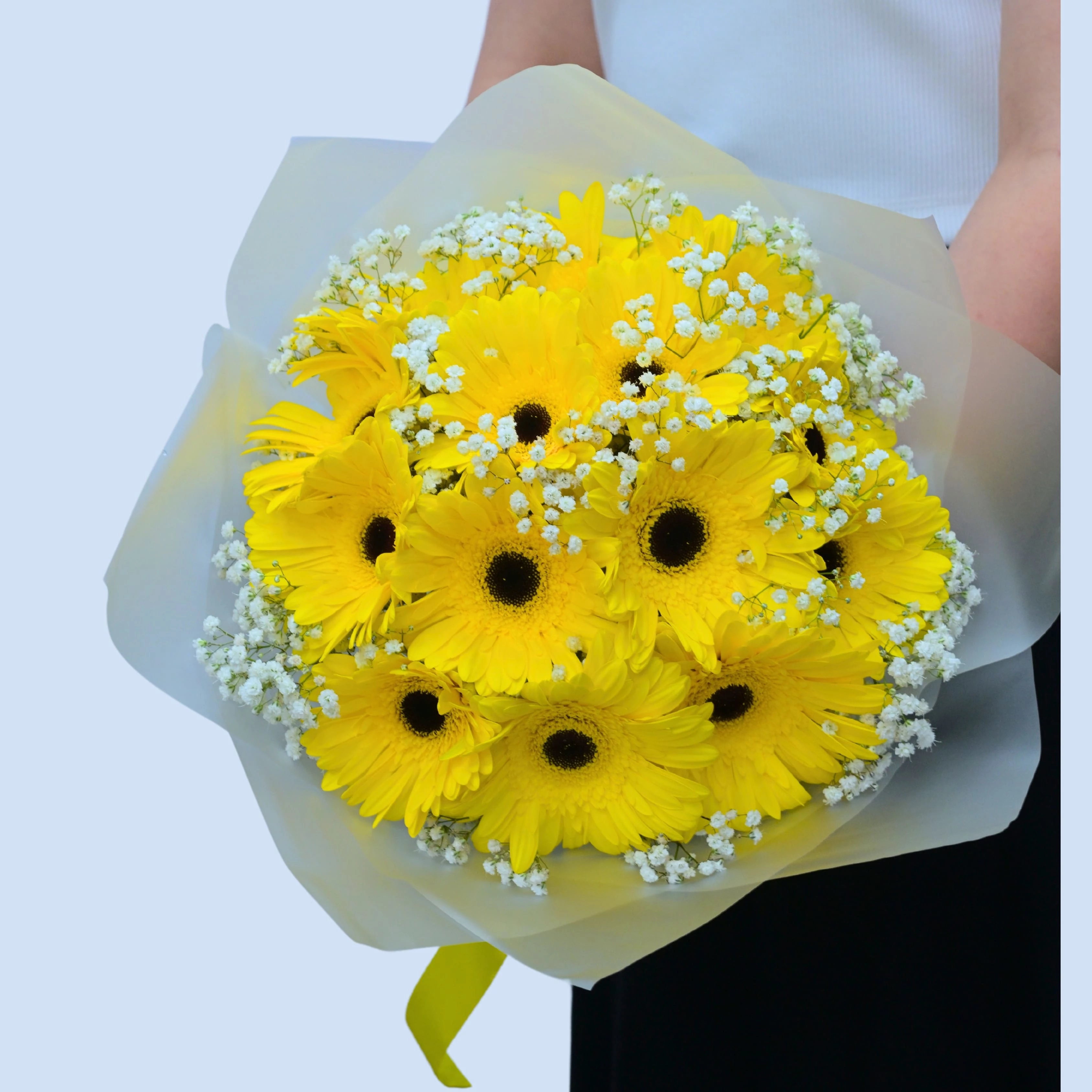 Bouquet with yellow gerberas