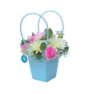 Small Box with Pastel Gerberas