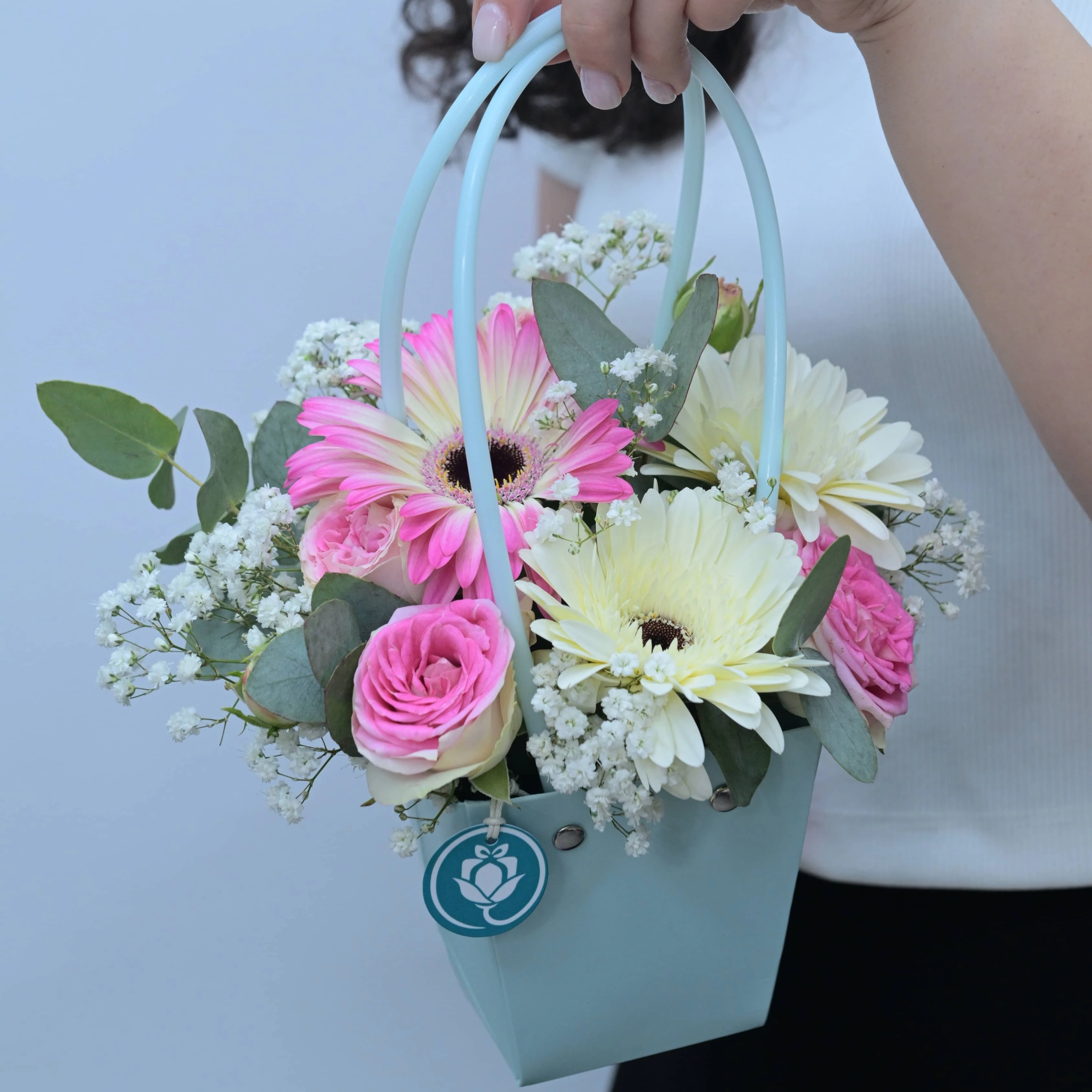 Small Box with Pastel Gerberas