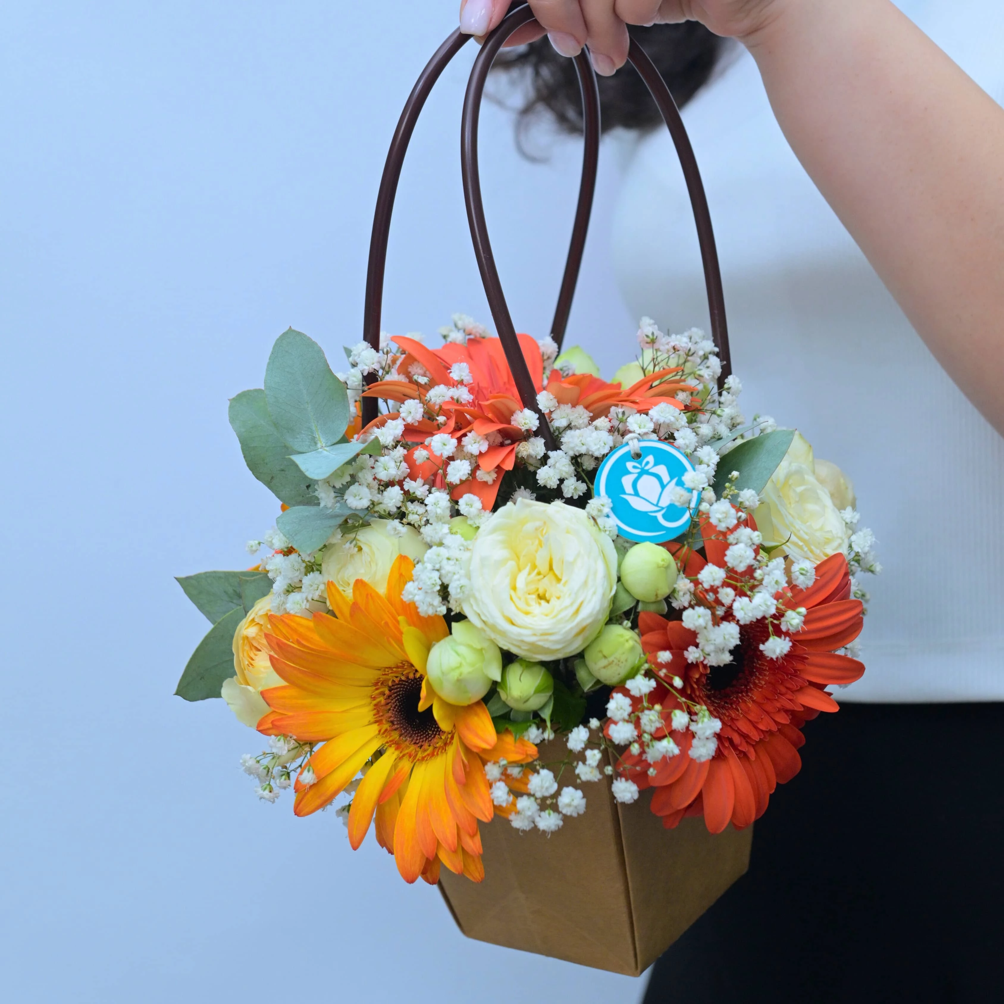 Small Box with Orange Gerberas