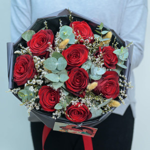 Bouquet ‹RED DREAM› with red roses