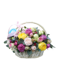Flower in a Basket ‹ALANA› with peony roses
