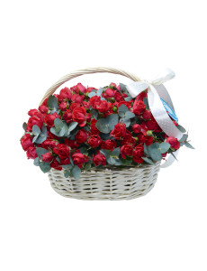 Flower in a Basket ‹AMELIA› with peony roses