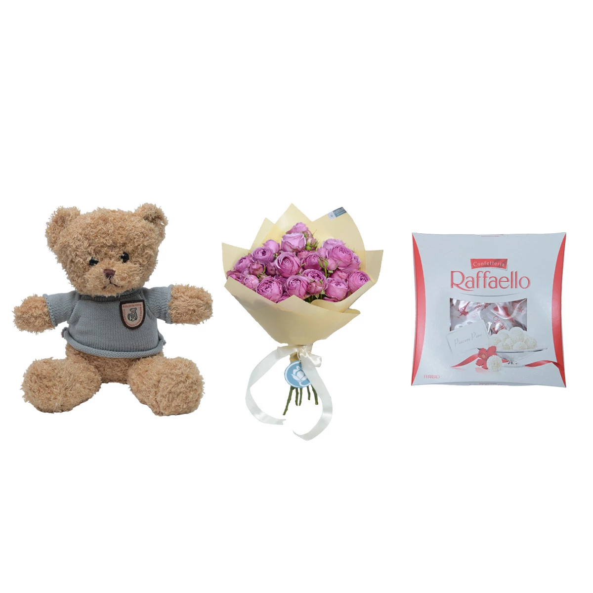 Gift Set ‹COMBO 2› with bouquet and bear