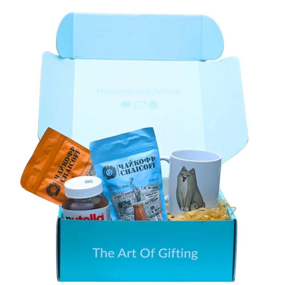 Coffee and Nutella Gift Box with Cat Mug