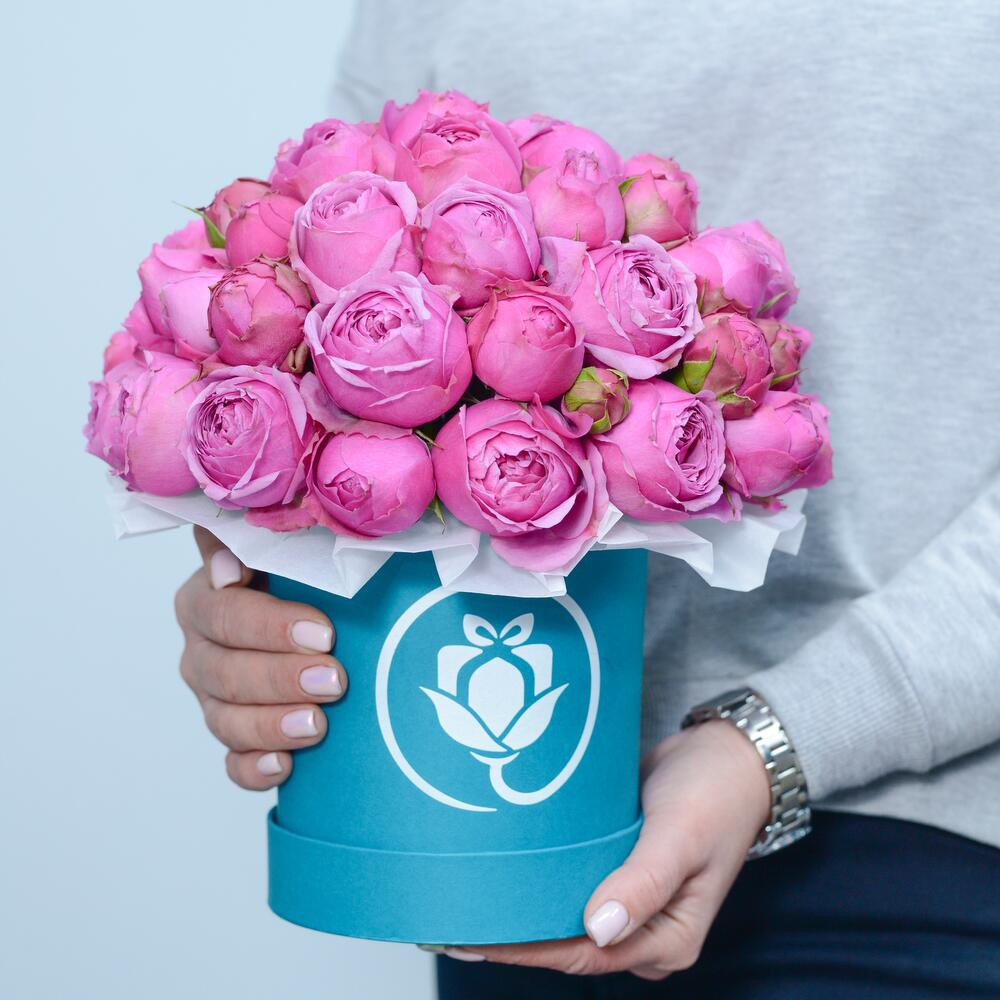 Flower in a Box ‹TIFFANY› with peony roses