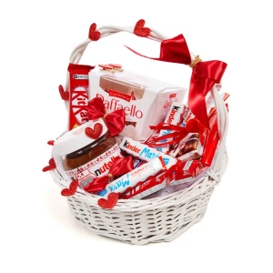 Valentine's Day Gift Basket with Kinder